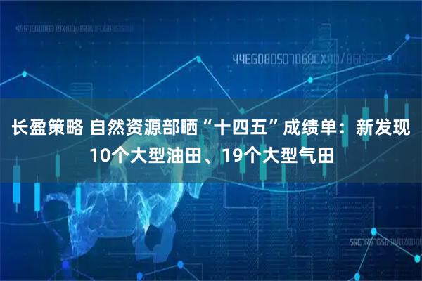 长盈策略 自然资源部晒“十四五”成绩单：新发现10个大型油田、19个大型气田