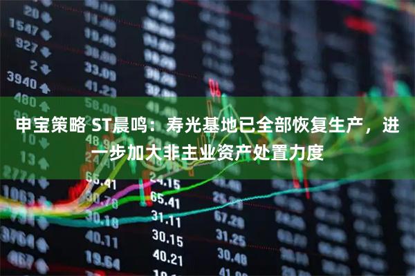 申宝策略 ST晨鸣：寿光基地已全部恢复生产，进一步加大非主业资产处置力度